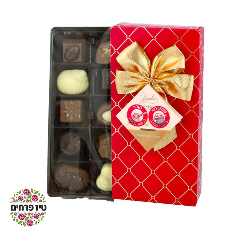 שוקולד בלגי המלט באריזת מתנה טיז חנות פרחים באר שבע